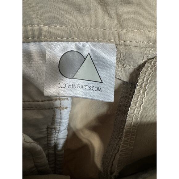 Clothing Arts P Cubed Cargo Pants Womens Size 8 Khaki Nylon Spandex Utility - Picture 2 of 6